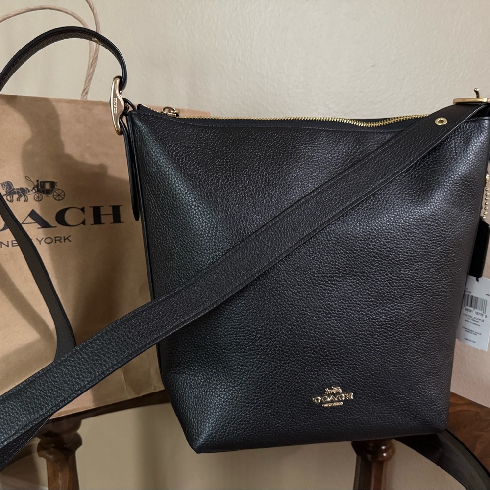 Coach Black Leather Women's Bag - Picture 6 of 8